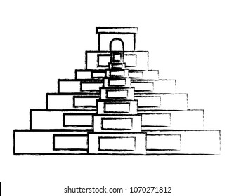 Mexican pyramid icon