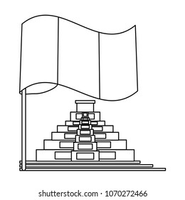 mexican pyramid icon