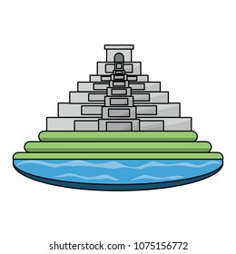 Mexican pyramid icon