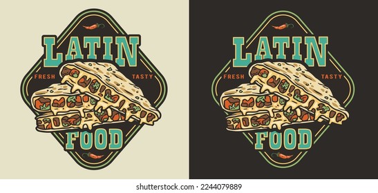 Mexican quesadilla food or traditional quesadillas mexico fast food with tortilla and meat.