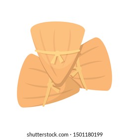 Mexican quesadilla icon. Flat illustration of mexican quesadilla vector icon for web design