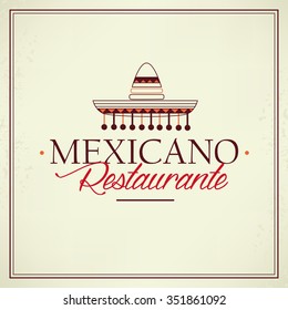 Mexican restaurant, template design. 