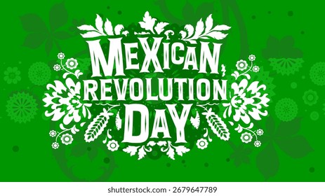 Día de la Revolución Mexicana Anuncio e- Ilustración vectorial