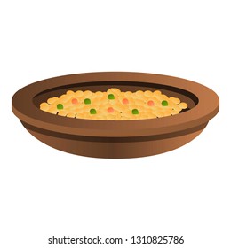 Mexican rice icon. Cartoon of mexican rice vector icon for web design isolated on white background