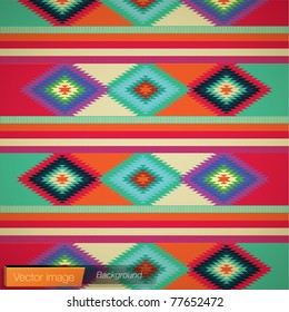 Mexican Rug Background. Vector Image