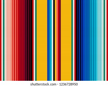 mexican rug pattern. serape stripes vector. detail background with mexican colors.