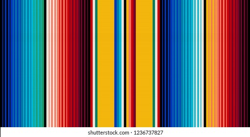 mexican rug pattern. serape stripes vector. detail background with mexican colors.