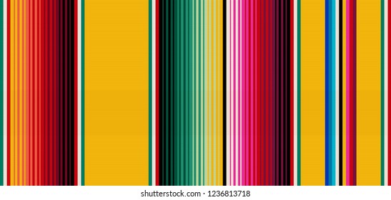 mexican rug pattern. serape stripes vector. detail background with mexican colors.