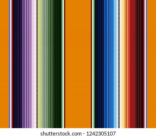 mexican rug pattern. serape stripes vector. detail background with mexican colors.