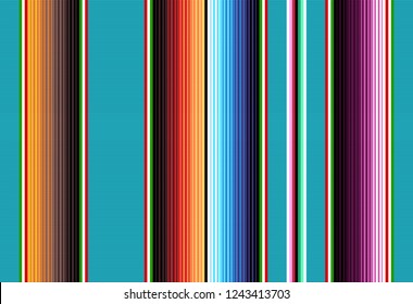 mexican rug pattern. serape stripes vector. detail background with mexican colors.