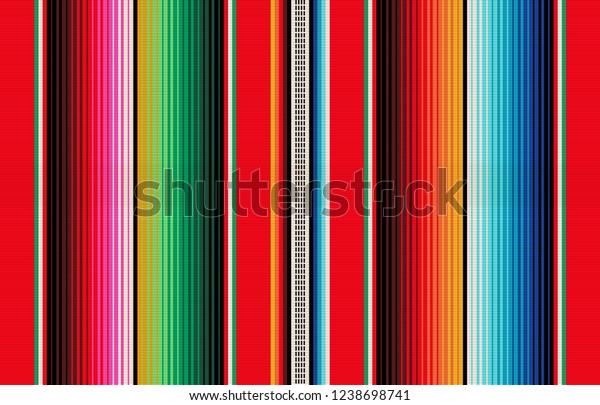 mexican rug pattern. serape stripes vector.\
detail background with mexican\
colors.