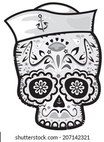 Mexican Sailor Sugar Skull 