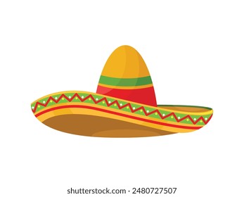 mexican sambrero hat design vector illustration isolated white background