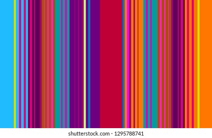 Mexican Sarape, Multicolor Striped Background