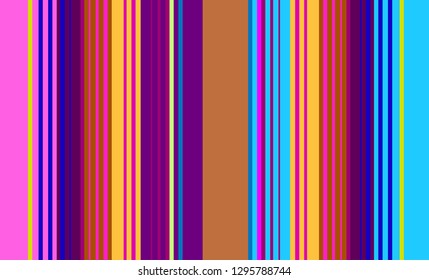 Mexican Sarape, Multicolor Striped Background