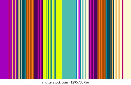Mexican Sarape, Multicolor Striped Background