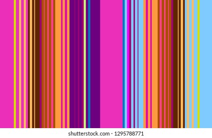 Mexican Sarape, Multicolor Striped Background