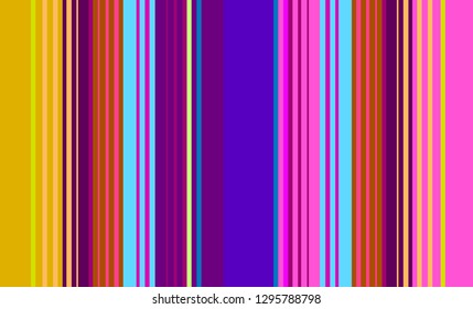 Mexican Sarape, Multicolor Striped Background