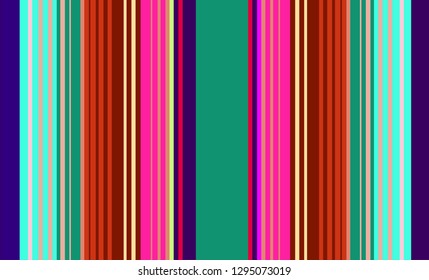 Mexican Sarape Pattern, Multicolor Pattern, Striped Background