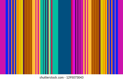 Mexican Sarape Pattern, Multicolor Pattern, Striped Background
