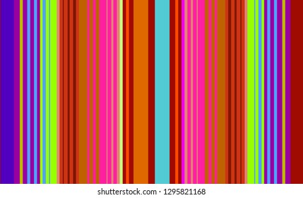 Mexican Sarape, Striped Multicolor Background