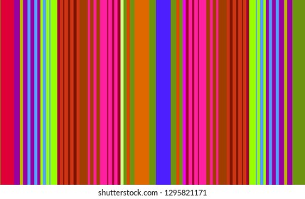 Mexican Sarape, Striped Multicolor Background