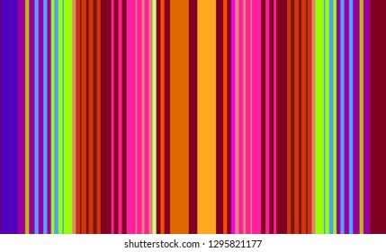 Mexican Sarape, Striped Multicolor Background
