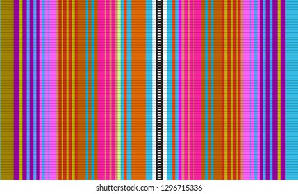 Mexican Sarape, Striped Multicolor Background
