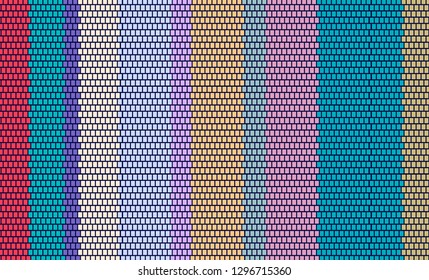 Mexican Sarape, Striped Multicolor Background