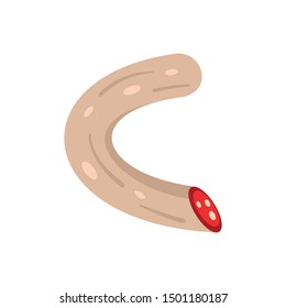 Mexican sausage icon. Flat illustration of mexican sausage vector icon for web design