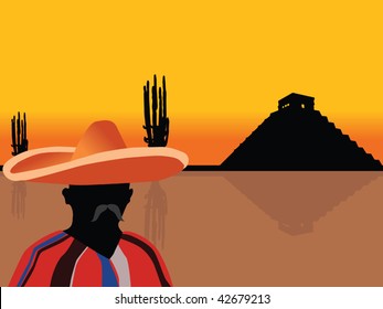 mexican scenery vector