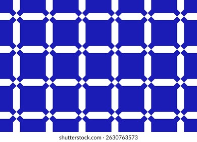Patrón geométrico mexicano sin costuras en azul. Azulejo cerámico de México. Ilustración vectorial. Arte de diseño de mosaico.