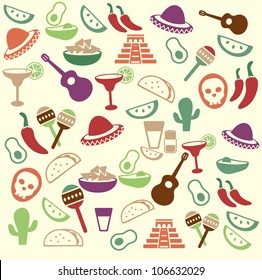 Mexican seamless pattern