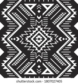 Mexican seamless pattern. Aztec, Navajo geometric print.  Ethnic design wallpaper, fabric, cover, textile, rug, blanket.