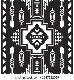 Mexican Seamless Pattern. Aztec, Navajo Geometric Print.  Ethnic Design Wallpaper, Fabric, Cover, Textile, Rug, Blanket.