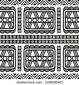 mexikanisches nahtloses Muster. Aztec, geometrischer Ausdruck von Navajo. Ethnische Tapete, Stoff, Deckel, Textil, Teppich, Decke.