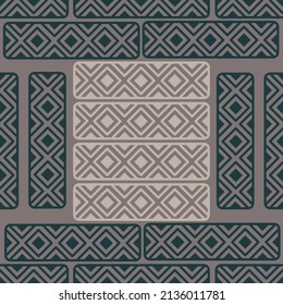 mexikanisches nahtloses Muster. Aztec, geometrischer Ausdruck von Navajo. Ethnische Tapete, Stoff, Deckel, Textil, Teppich, Decke.