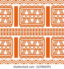 mexikanisches nahtloses Muster. Aztec, geometrischer Ausdruck von Navajo. Ethnische Tapete, Stoff, Deckel, Textil, Teppich, Decke.
