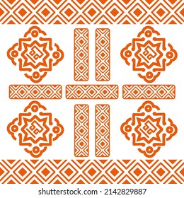 mexikanisches nahtloses Muster. Aztec, geometrischer Ausdruck von Navajo. Ethnische Tapete, Stoff, Deckel, Textil, Teppich, Decke.
