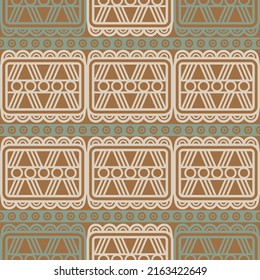 mexikanisches nahtloses Muster. Aztec, geometrischer Ausdruck von Navajo. Ethnische Tapete, Stoff, Deckel, Textil, Teppich, Decke.
