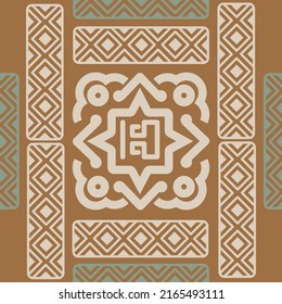 Mexican seamless pattern. Aztec, Navajo geometric print. Ethnic design wallpaper, fabric, cover, textile, rug, blanket.

