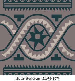 mexikanisches nahtloses Muster. Aztec, geometrischer Ausdruck von Navajo. Ethnische Tapete, Stoff, Deckel, Textil, Teppich, Decke.
