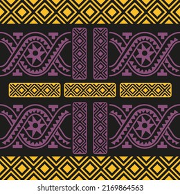 mexikanisches nahtloses Muster. Aztec, geometrischer Ausdruck von Navajo. Ethnische Tapete, Stoff, Deckel, Textil, Teppich, Decke.
