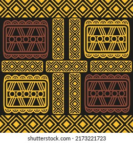 mexikanisches nahtloses Muster. Aztec, geometrischer Ausdruck von Navajo. Ethnische Tapete, Stoff, Deckel, Textil, Teppich, Decke.
