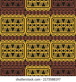 mexikanisches nahtloses Muster. Aztec, geometrischer Ausdruck von Navajo. Ethnische Tapete, Stoff, Deckel, Textil, Teppich, Decke.
