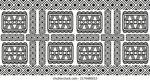 mexikanisches nahtloses Muster. Aztec, geometrischer Ausdruck von Navajo. Ethnische Tapete, Stoff, Deckel, Textil, Teppich, Decke.
