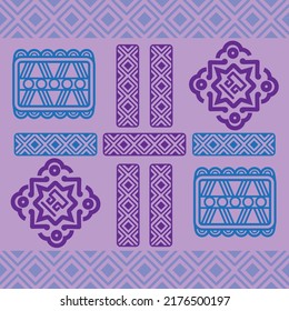 mexikanisches nahtloses Muster. Aztec, geometrischer Ausdruck von Navajo. Ethnische Tapete, Stoff, Deckel, Textil, Teppich, Decke.
