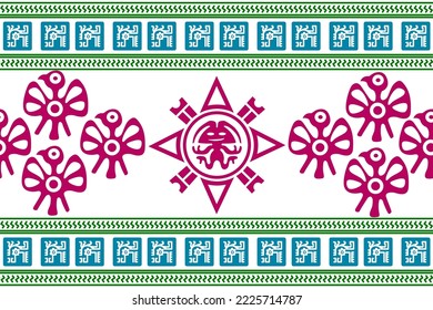 Mexican seamless pattern. Aztec, Navajo geometric print. Ethnic design wallpaper, fabric, cover, textile, rug, blanket.