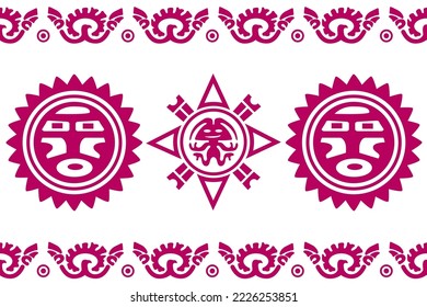 Patrón mexicano sin costuras. Impresión geométrica azteca, navajo. Papel pintado de diseño étnico, tela, cubierta, textil, alfombra, manta.