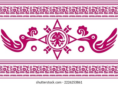 Mexican seamless pattern. Aztec, Navajo geometric print. Ethnic design wallpaper, fabric, cover, textile, rug, blanket.